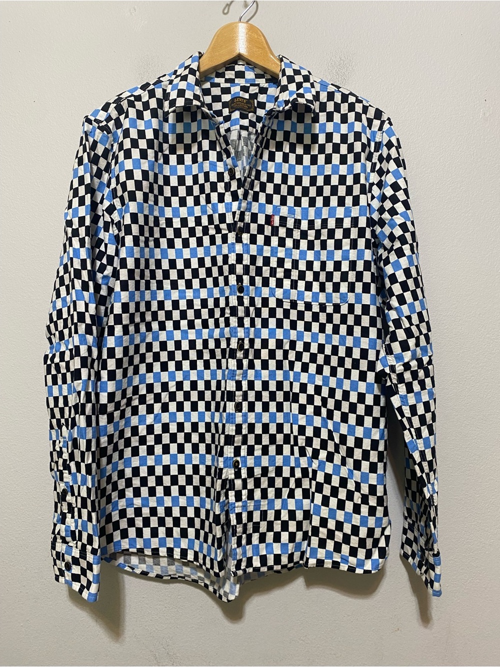 Levi's Skateboarding Collection Cotton Checkerboard Button Up Men’s Large